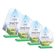 Picton Full Color Green Abstract / Misc Crystal Award - Glass Awards