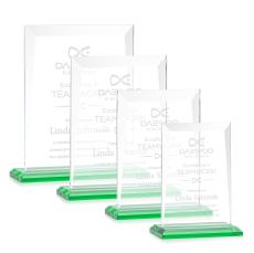 Sullivan Green Rectangle Crystal Award - Glass Awards