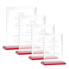 Sullivan Red Rectangle Crystal Award - Glass Awards