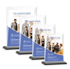 Sullivan Full Color Black Rectangle Crystal Award - Crystal Awards