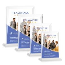 Sullivan Full Color White Rectangle Crystal Award - Full Color Awards