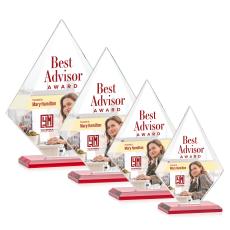 Rideau Full Color Red Crystal Award - Red Crystal Awards