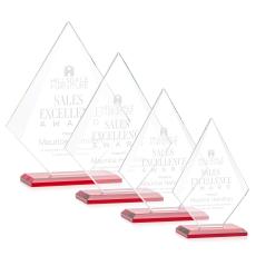 Rideau Red  Crystal Award - Colored Crystal
