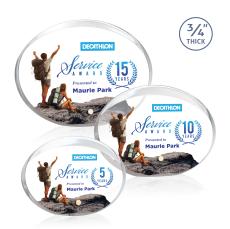 Rawlins Full Color Gold Circle Acrylic Award - Full Color Awards