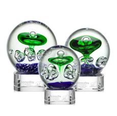Aquarius Clear on Paragon Base Spheres Glass Award - Modern Awards