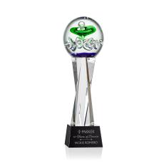 Aquarius Black on Grafton Base Spheres Glass Award - Glass Awards