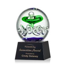 Aquarius Black on Robson Base Spheres Glass Award - Modern Awards