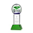 Aquarius Green on Stowe Base Obelisk Glass Award