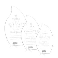 Polaris Silver Flame Acrylic Award - Employee of the Month Awards