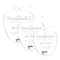Polaris Apple Silver Apples Acrylic Award - Corporate Awards
