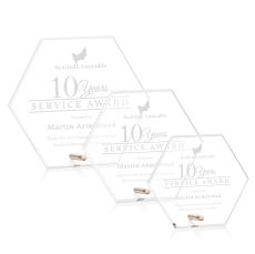 Polaris Hexagon Gold Acrylic Award - Corporate Awards