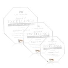 Polaris Octagon Gold Acrylic Award - Award Plaques