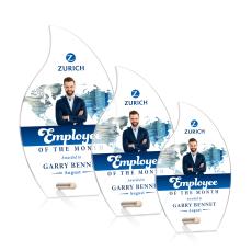 Polaris Full Color Gold Flame Acrylic Award - Full Color Awards