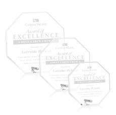 Polaris Octagon Silver Acrylic Award - Award Plaques