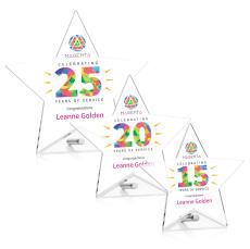 Polaris Full Color Silver Star Acrylic Award - Corporate Awards