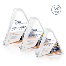 Glenrock Full Color Silver Pyramid Acrylic Award - Full Color Awards