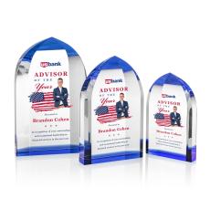 Strobel Full Color Arch & Crescent Crystal Award - Corporate Awards