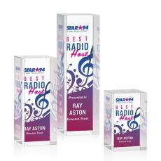 Dakota Full Color Rectangle Crystal Award - Full Color Awards