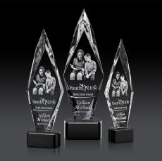 Manilow Black on Paragon Base (3D) Crystal Award - Corporate Awards