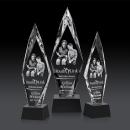 Manilow Black on Robson Base (3D) Crystal Award