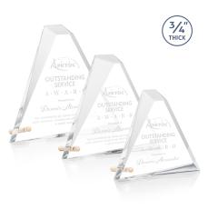 Mosaic Triangle Gold Pyramid Acrylic Award - Corporate Awards