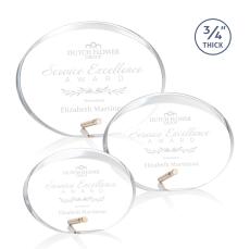 Mosaic Oval Gold Circle Acrylic Award - Corporate Awards