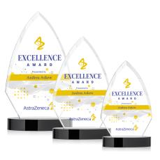 Idaho Full Color Black Arch & Crescent Crystal Award - Corporate Awards