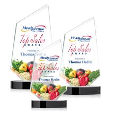 Portland Full Color Black Peak Crystal Award - Corporate Awards