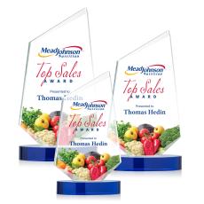 Portland Full Color Blue Peak Crystal Award - Corporate Awards