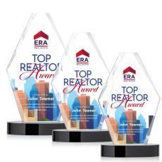 Redding Full Color Black Crystal Award - Corporate Awards