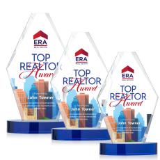 Redding Full Color Blue Crystal Award - Corporate Awards