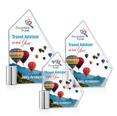 Lawton Full Color Peak Crystal Award - Corporate Awards