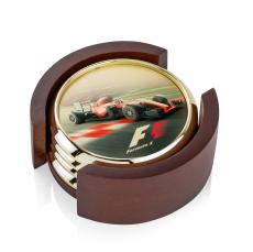 Danville Full Color Coaster on Colfax Base - Set of 4  - Desk Accessories