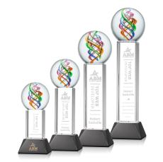 Galileo Black on Stowe Base Spheres Glass Award - Modern Awards