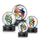 Galileo Spheres on Square Marble Base Glass Award