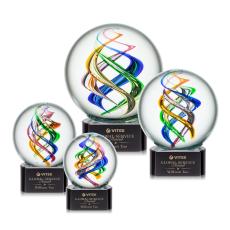Galileo Black on Paragon Base Spheres Glass Award - Glass Awards