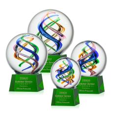 Galileo Green on Robson Base Spheres Glass Award - Glass Awards