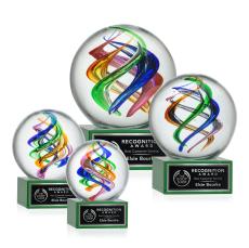 Galileo Green on Hancock Base Spheres Glass Award - Glass Awards
