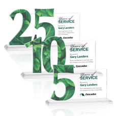 Hazelton Full Color Clear Crystal Award - Corporate Awards