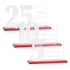 Hazelton Red Number Crystal Award - Corporate Awards