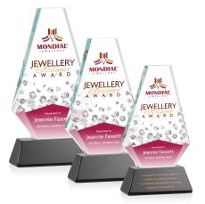 Kingsley Full Color Black on Newhaven Base Crystal Award - Corporate Awards