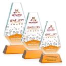 Kingsley Full Color Amber on Newhaven Base Crystal Award