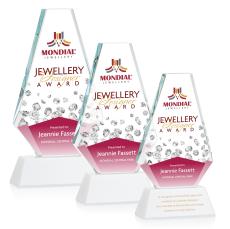 Kingsley Full Color White on Newhaven Base Crystal Award - Crystal Awards