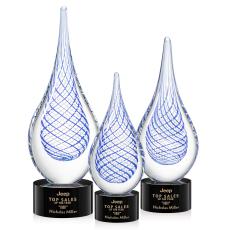 Kentwood Black on Marvel Base Glass Award - Glass Awards