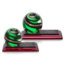 Zodiac Spheres on Rosewood Base Glass Award - Modern Awards