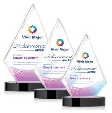 Sarasota Full Color Black Crystal Award - Crystal Awards