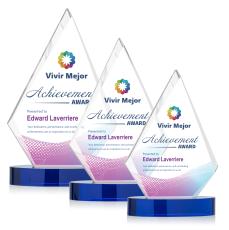Sarasota Full Color Blue Crystal Award - Crystal Awards