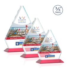 Fyreside Full Color Red Crystal Award - Corporate Awards