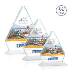 Fyreside Full Color White Crystal Award - Corporate Awards