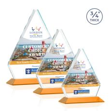 Fyreside Full Color Amber Crystal Award - Corporate Awards